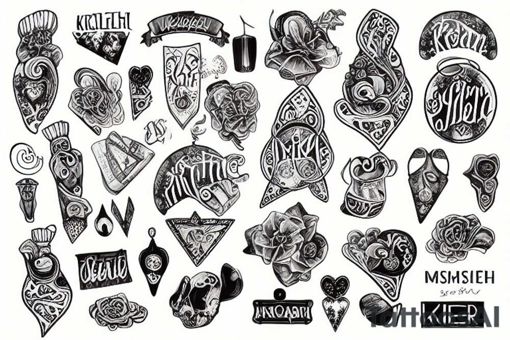 Irischer kleeblatt mit Namen tattoo idea