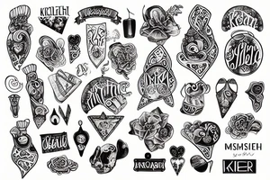 Irischer kleeblatt mit Namen tattoo idea
