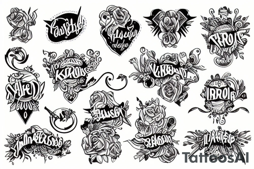 Irisches kleeblatt mit Namen tattoo idea