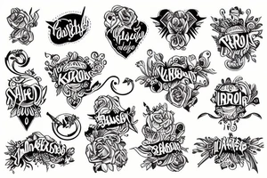 Irisches kleeblatt mit Namen tattoo idea