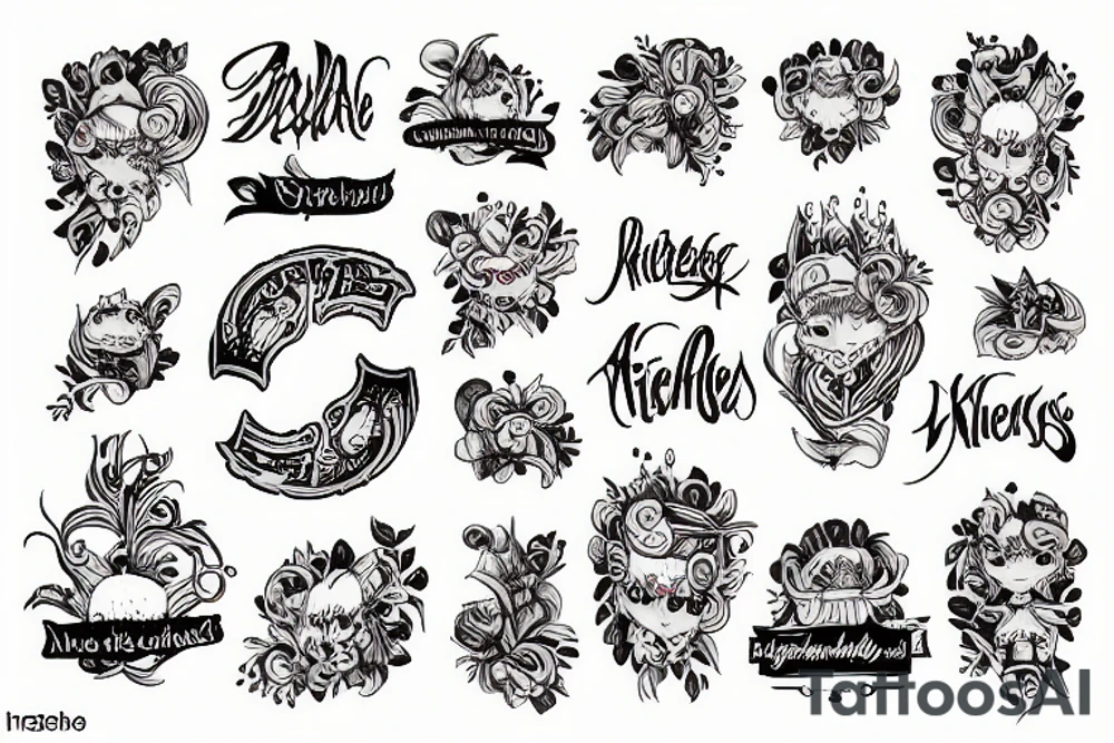 Irisches kleeblatt mit Namen tattoo idea