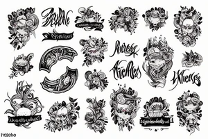 Irisches kleeblatt mit Namen tattoo idea