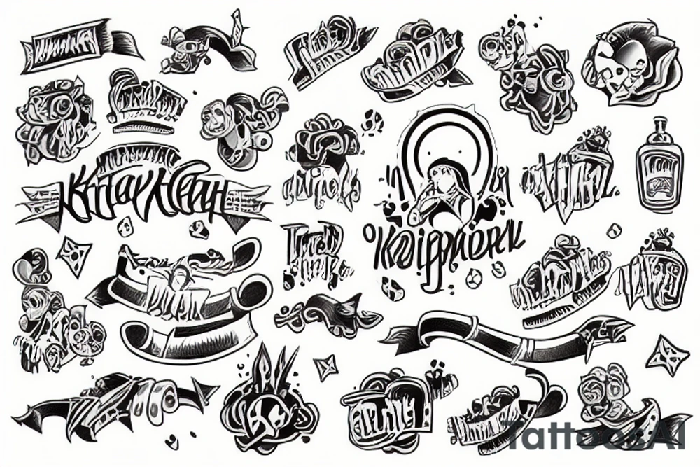 kleeblatt mit Namen tattoo idea