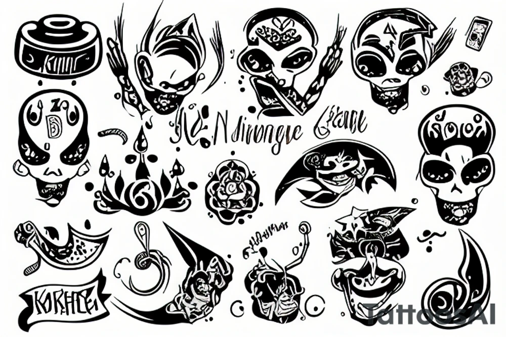 kleeblatt mit Namen tattoo idea