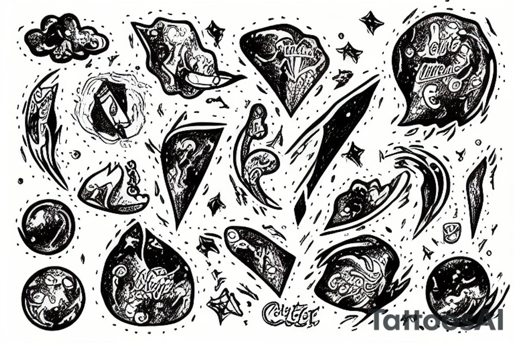 a comet tattoo idea