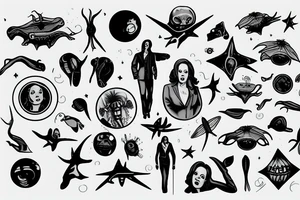 Dana Scully with an alien tattoo idea