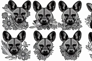 african wild dog tattoo idea