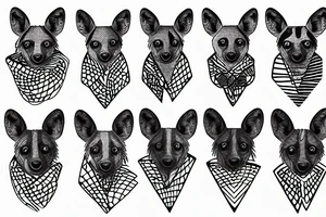 african wild dog tattoo idea