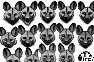 african wild dog tattoo idea