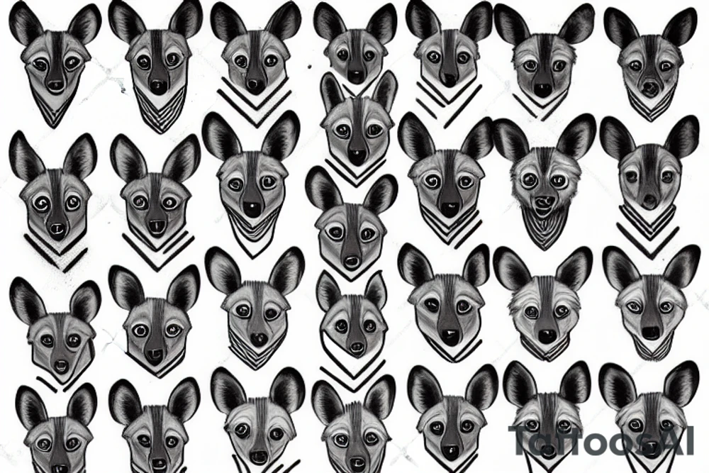 african wild dog tattoo idea