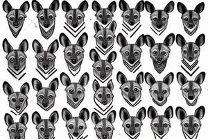 african wild dog tattoo idea