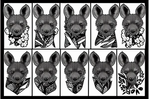african wild dog tattoo idea