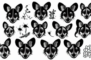 african wild dog tattoo idea