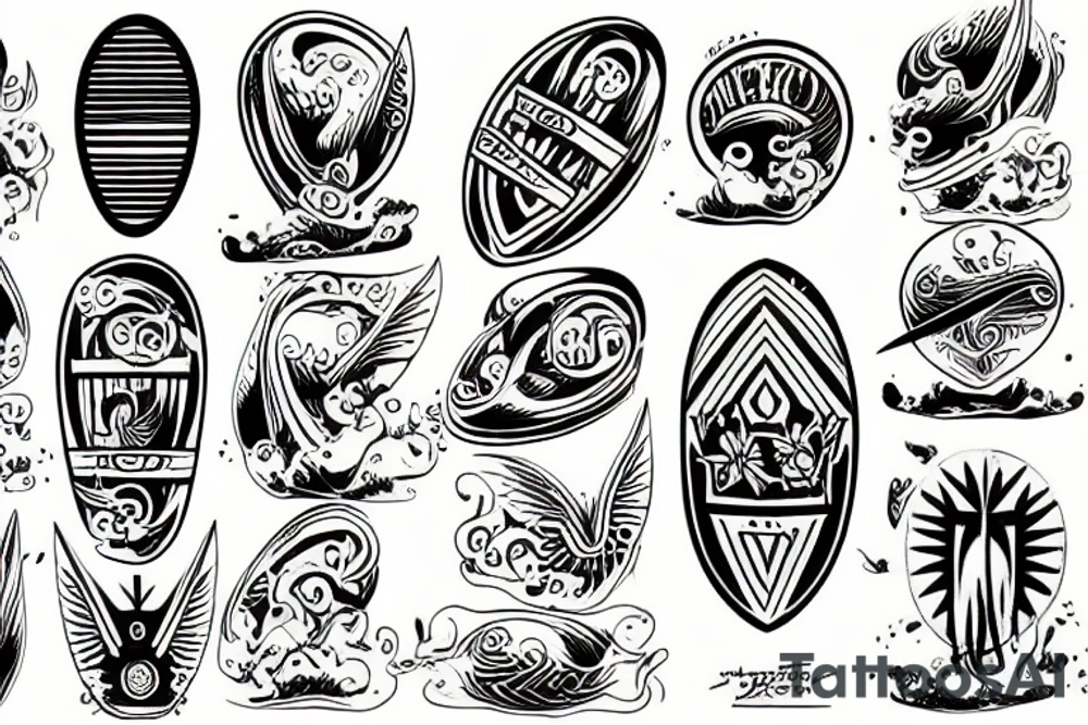 surfboard tattoo idea