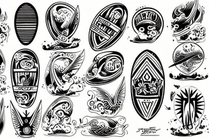 surfboard tattoo idea