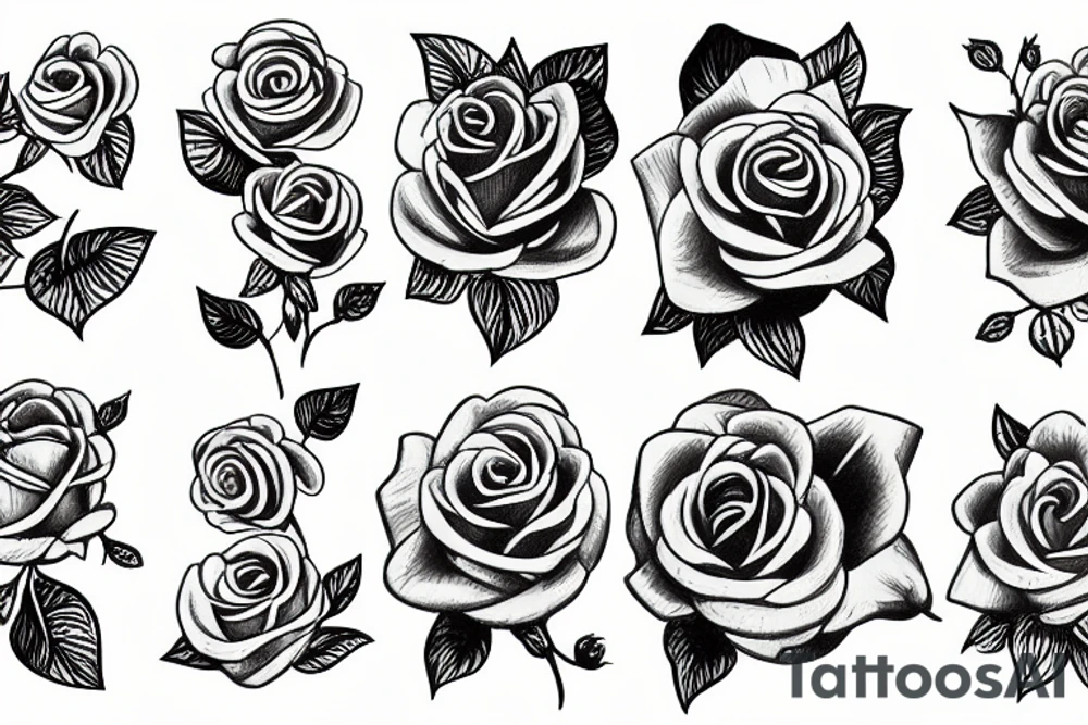 rose flower tattoo idea