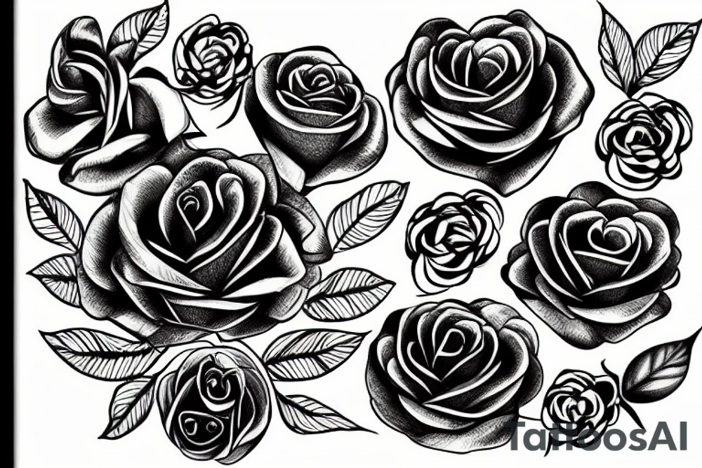 rose flower tattoo idea