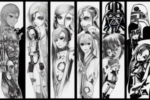 anime design star wars tattoo idea