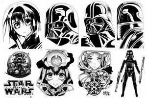 anime design star wars tattoo idea