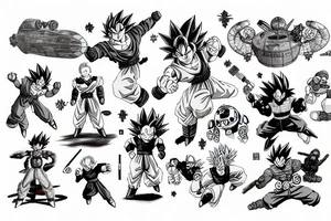 dragon ball design star wars tattoo idea
