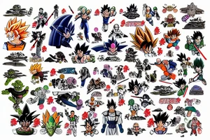 dragon ball design star wars tattoo idea