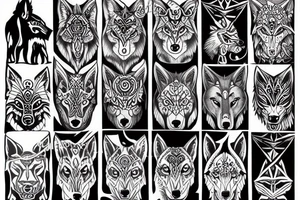 wolf tattoo idea