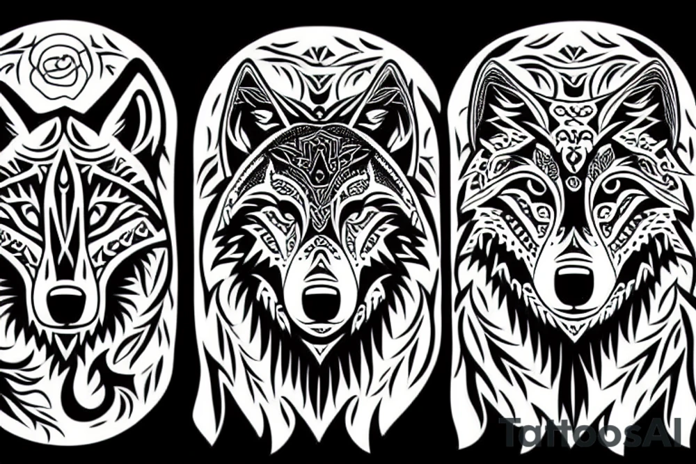 wolf tattoo idea