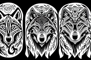 wolf tattoo idea