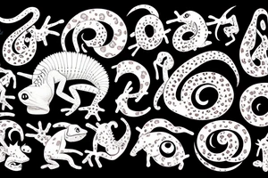 A chameleon eating is own tail in the shape of the infinity symbol tattoo idea