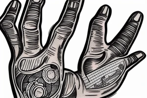 a hand a hand holding a beer tattoo idea