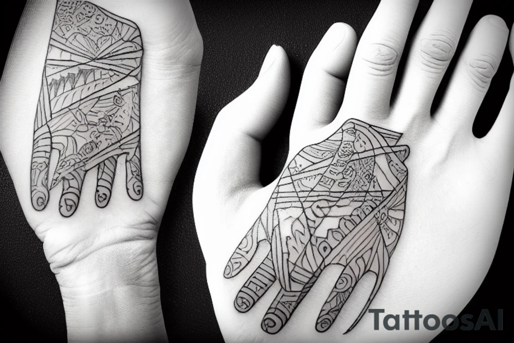 a hand holding a beer tattoo idea