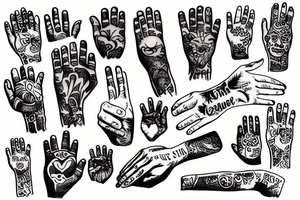 a hand holding a beer tattoo idea