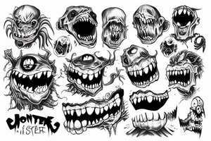 a monster under a bed tattoo idea