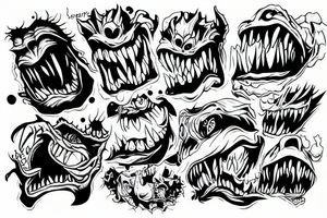a monster under a bed tattoo idea
