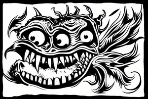 a monster under a bed tattoo idea