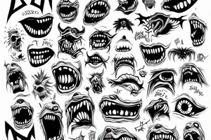 a monster under a bed tattoo idea