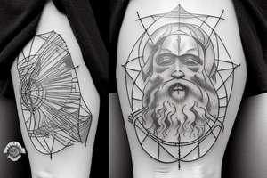 Leonardo Da Vinci Solving an Integral tattoo idea