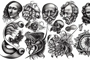 Leonardo Da Vinci Solving an Integral tattoo idea