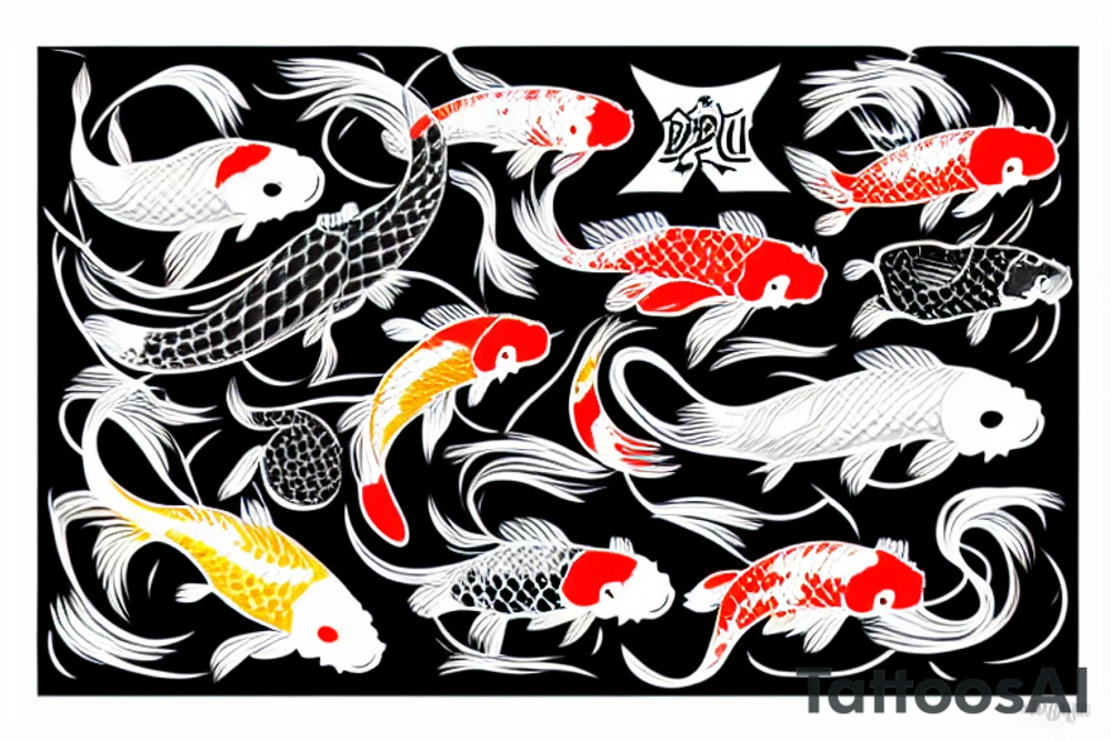 koi fish at a my chemical romance concert. tattoo idea