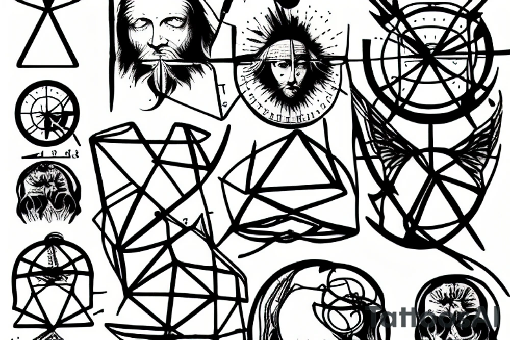 Da Vinci Doing Math tattoo idea