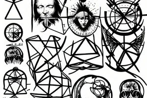 Da Vinci Doing Math tattoo idea