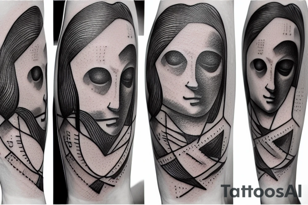 Da Vinci Doing Math tattoo idea