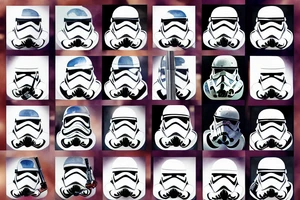 a stormtrooper from star wars working as a web programmer, using a laptop tattoo idea