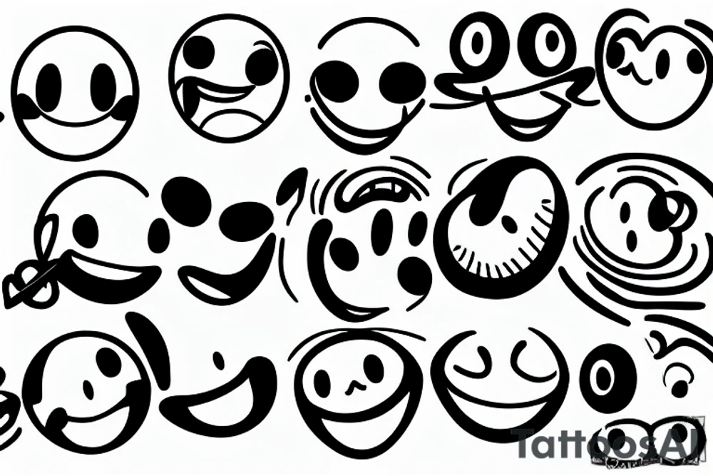 A simple smiley tattoo idea