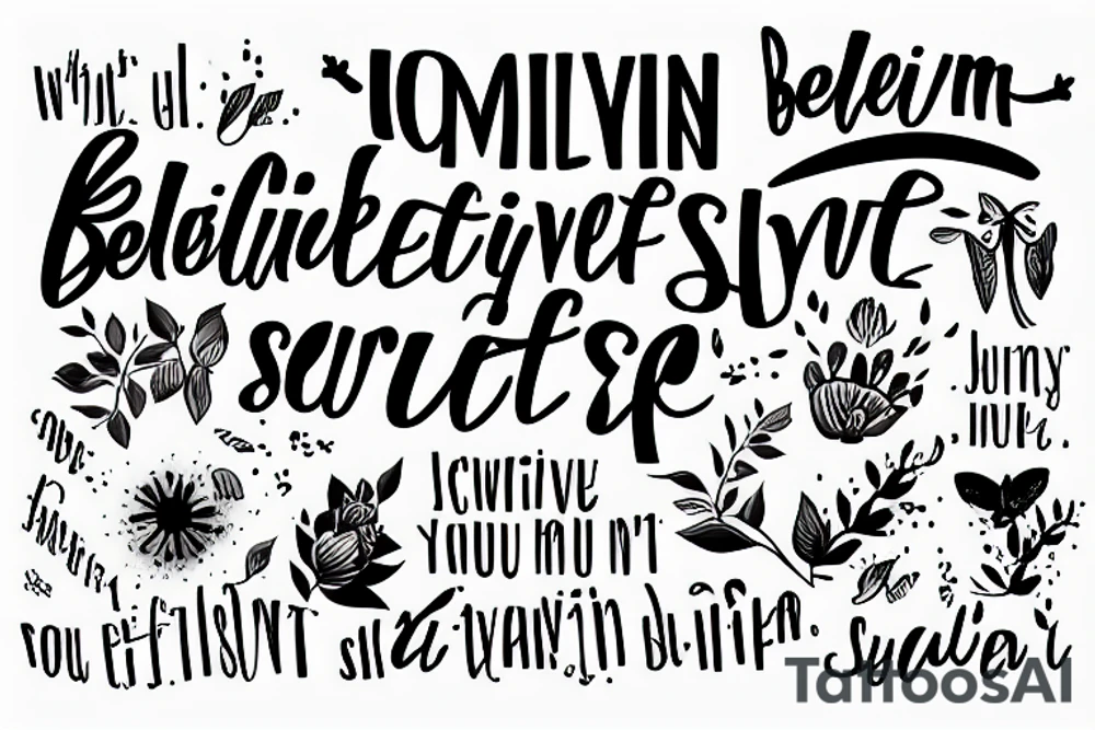 Inspirational quote for believing in myself tattoo idea