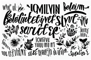 Inspirational quote for believing in myself tattoo idea