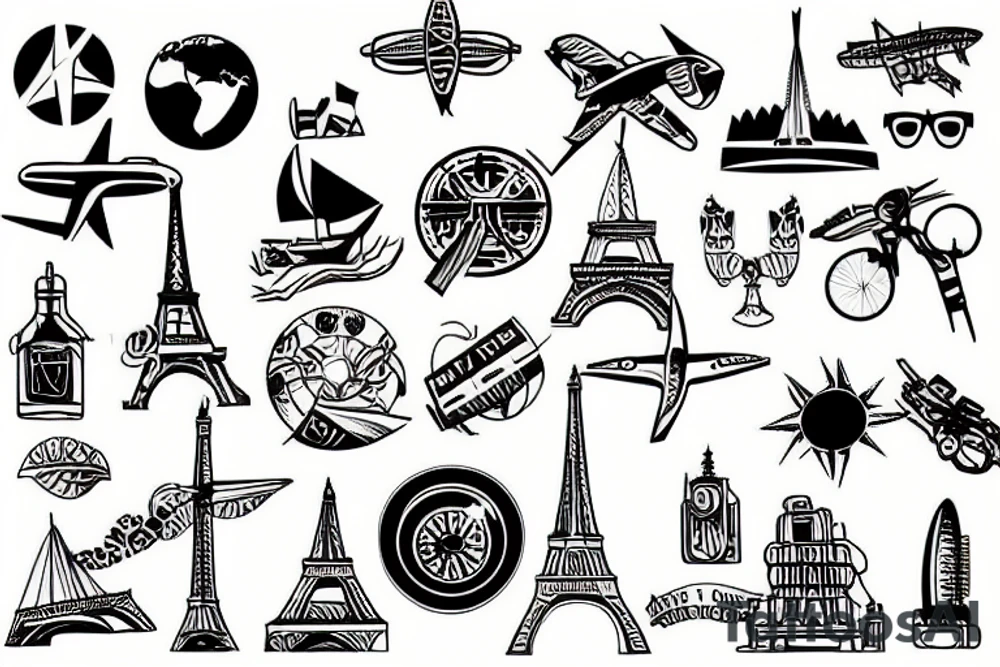 Travel the world tattoo idea