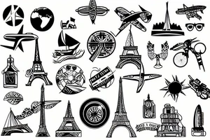 Travel the world tattoo idea