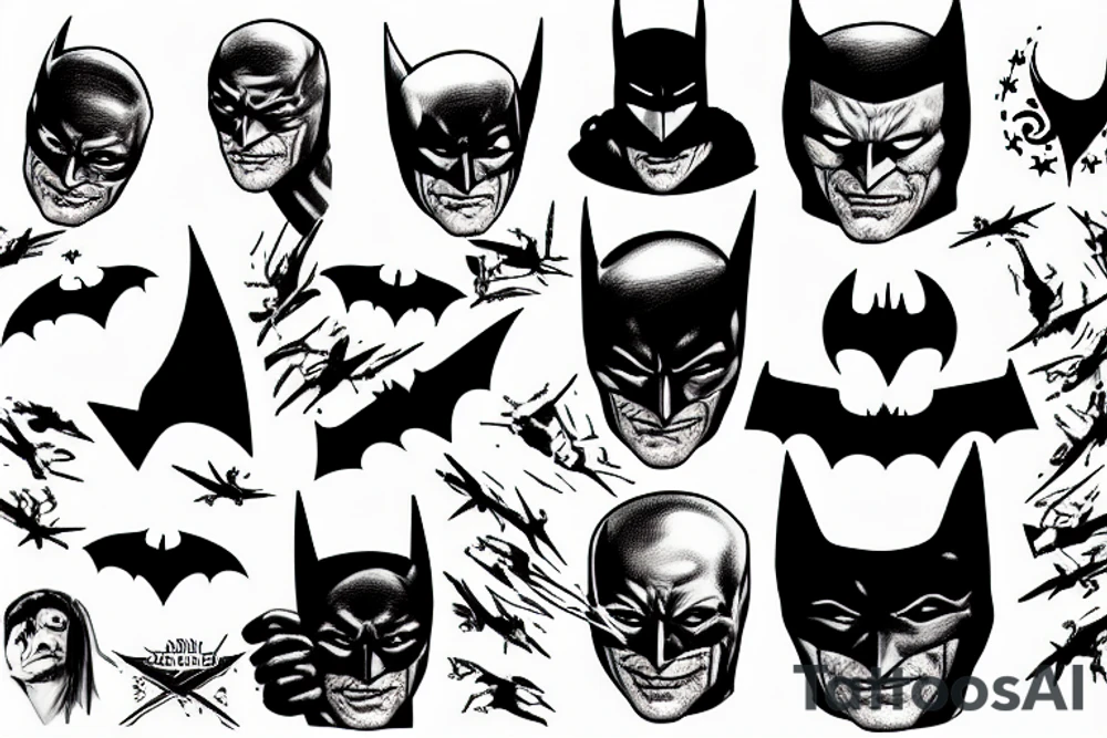 Batman-logo with Joker tattoo idea