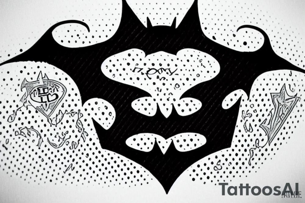 Batman-logo with Joker tattoo idea